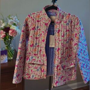 Bagatelle Collection women's floral print quilted jacket